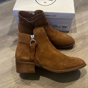 Steve Madden Dacey Cognac Sue booties, Cognac, women’s size 6